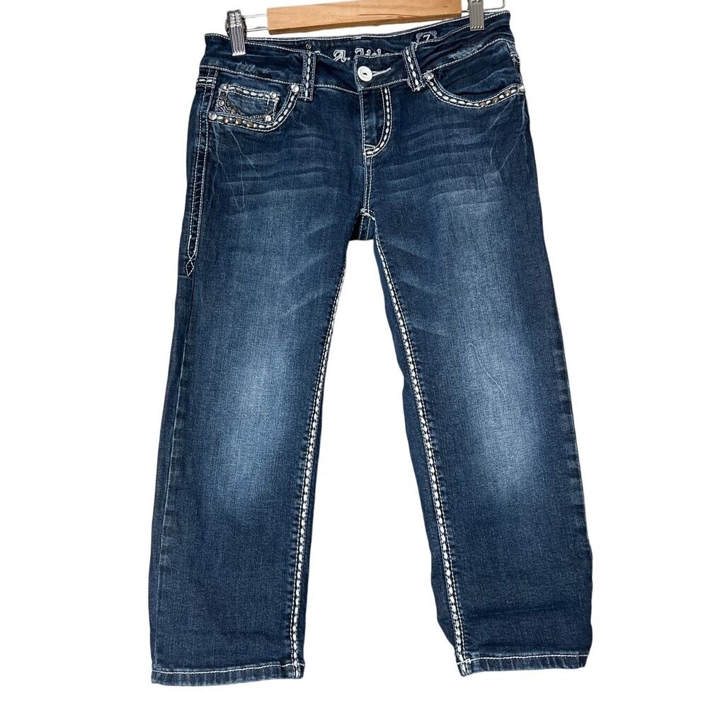L.A. Idol USA Embellished Large Stitch Jeans Size 7 Women's